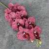 Impressão 3D 9 Cabeças Phalaenopsis de Seda Revestida Flor Artificial Casamento Decoração de Casa Arranjo Ornamentos de Flores Falsas Atacado