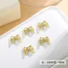 Accesorios para Uñas Estilo Nuevo Mariposa Tres Dimensiones Moño Hueco Pedrería Metálico para Uñas DIY Decoraciones de Uñas Portátiles Cristal