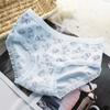 Primavera e Verão Doce estilo Japonês fresco morango bonito coelho menina cueca de algodão das mulheres virilha de algodão meados da cintura cuecas do estudante