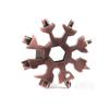 Tarjeta de Herramienta Copo de Nieve Octagonal 18 en 1 Llave Multifunción de Acero Inoxidable de 8 Esquinas Hexagonales Tipo Multicorner Portátil Práctico