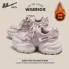 Tênis de Puxar Dad Shoes Novos de Outono para Mulheres com Solado Grosso Forrados de Lã Aumentadores de Altura Sapatos Femininos Versáteis Tênis Esportivos Sapatos Casuais B