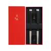 Palillos de Plata Esterlina 999 de Madera Roja para el Hogar Sándalo Ziguang de Alta Gama Regalos al por Mayor Regalos para Líderes, Maestros, Ancianos, Clientes