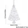 Decoração de Natal transfronteiriça floco de neve de acrílico transparente suprimentos de decoração de Natal atmosfera de Natal pingente de floco de neve para árvore de Natal
