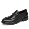 Nuevos Zapatos de Hombre de Cuero Genuino con Relieve Estilo Británico con Correa Moda Tendencia Casual Zapatos de Cuero para Hombre Transfronterizos 46 47