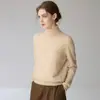 Elegante e versátil! Suéter feminino de gola alta em cashmere, estilo solto e casual, top de manga longa macio para usar como base