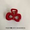 Pinza Avanzada Ankora Roja Agarre Rojo Internet Rojo 2024 Temperamento Pinza para Cabello Adorno para la Cabeza Combinación con Todo Pinza de Tiburón