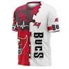 Camiseta Deportiva de Verano 3D con Estampado Digital de Equipo de la NFL Europea y Americana Transfronteriza 2024 para Hombre y Mujer, Manga Corta, Cuello Redondo