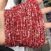 Cuentas de piedra natural de 4 mm en forma de corazón de melocotón, venta al por mayor, con detalles en oro verde moteado, joyería artesanal, productos semiacabados con cuentas.