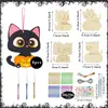 Juego de Carrillón de Viento de Otoño Transfronterizo Manualidades de Madera para Niños Colgantes de Carrillón de Viento de Animales Hechos a Mano para Niñas y Niños