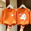 Camiseta de manga larga 100% algodón para niña, nuevo modelo 2026, camiseta básica de cuello redondo para niños mayores, top casual, ropa interior casual para bebé
