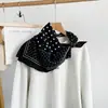 Nuevo Pañuelo Cuadrado Pequeño de Algodón Lino con Estampado de Lunares Pañuelo de Seda para Mujer Versátil Sensación de Alta Gama Espiga Pañuelo Francés para la Cabeza Pañuelo para el Cuello Venta al por Mayor