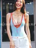 Nuevo Estilo de Chica Rayada Estilo Deportivo Azul Lindo Amazon Transfronterizo Fuente Termal Playa Marina Sexy Traje de Baño