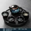 Conjunto de Chá Kung Fu com Bandeja, Conjunto Pequeno Portátil com Uma Bule e Quatro Xícaras para Casa, Dormitório, Hotel e Recepção de Convidados