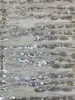 Tela de Bordado Jiaxin Bordado Geométrico Europeo y Americano con Lentejuelas, Tela con Lentejuelas y Perlas, Tela Bordada, Tela de Moda
