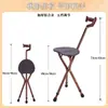 Bastón de Trekking para Escalada al Aire Libre para Personas Mayores, Bastón con Asiento, Bastón Telescópico Plegable, Silla Portátil Antideslizante para Caminar