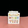 Bolsa de Regalo Cuadrada para el Día del Niño Flores Horneado Pastel Bolsa de Regalo en stock Venta al por Mayor Bolsa de Papel Impresión a Color