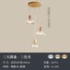 Estilo de tronco nórdico LED lustre de jantar moderno minimalista bar restaurante Lustre Criativo estilo japonês madeira maciça lâmpadas quente