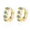 Pendientes de Moissanita con Símbolo de Infinito en Forma de 8 Brillante Chapados en Oro de 14K para Mujer, Modernos para el Trabajo y el Uso Diario, Pinzas para Orejas Versátiles al por Mayor