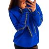 Sudadera de vellón para mujer de talla grande europea y americana transfronteriza 2022 Invierno Nueva Amazon Holgada Slim Letra Cinta con forro de vellón Mujer