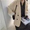 Blazer de talla pequeña, top de primavera y otoño, nueva moda estilo coreano, elegante, corte holgado, casual y adecuado para un look preppy