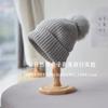 Outono e inverno All-match Loose Heap Cap feminino Fox Fur Ball Cap feminino Rabbit Fur Ear Protection Casual Knitted Hat