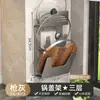 Direto da Fábrica Sem Furos Suporte de Corte de Parede, Porta Tampas de Panela, Suporte de Armazenamento Multifuncional