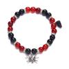 Pulsera Magnética de Corazón de Araña Europea y Americana para Halloween Pulsera de Cristal para Parejas Joyería de Halloween Venta al por Mayor