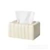 Caja de Pañuelos de Cerámica Simple, Decoración Creativa Moderna para Encimera, Caja de Pañuelos Irregular para Mesa de Café de Hotel