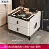 Mesita de Noche Inteligente Multifuncional, Almacenamiento de Lujo Ligero para Dormitorio, Carga Inalámbrica, Audio Bluetooth, Gabinete de Mesita de Noche, Madera Maciza