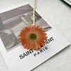 Flor Artificial Margarita Africana de PU, Margarita Gerbera, Decoración para Sala de Estar del Hogar, Decoración Suave para Bodas y Hoteles, Arreglo Floral, Venta Caliente Transfronteriza