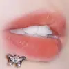Piercing Labial Borboleta Cobre Microincrustado Ornamento Labial Aço Inoxidável Espiral Externa 1.2mm de Espessura Piercing de Orelha Stud Stud de Cartilagem Stud Coclear Joia de Piercing Nova