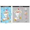 Pegatinas de Navidad, Bastones de Caramelo, Pegatinas de Cristal de Muñeco de Nieve, Decoración de Escena para Ventana de Centro Comercial, Papá Noel, Copos de Nieve, Pegatinas Estáticas
