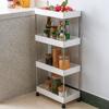 Rack de armazenamento de cozinha removível Carrinho multicamadas doméstico de chão Estrutura de armazenamento de aromatizantes de vegetais