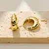 Pendientes Redondos de Latón de Lujo Ligero, Modernos y Versátiles, Joyería de Gama Alta y Elegante