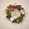 Kit de Manualidades Navideñas Estilo Rústico Americano, incluye materiales para hacer coronas, adecuado para jardines de infancia, floristerías y decoraciones de puertas interiores