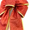 Natal Laço Rosa Completo Decoração Árvore de Natal Pendente Pendurado Laço Borda Dourada Acessórios