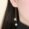 Pendientes de Ojo de Gato de Alta Gama con Estrella de Cinco Puntas, Estilo Fresco, Pendientes Elegantes con Borlas, Pendientes de Moda de Alta Gama para Mujer