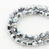 Suministro directo de fábrica de cuentas de cristal artificial de 2/3/4/6/8 mm, cuentas puntiagudas de diamante galvanizadas, material para pulseras de bricolaje.
