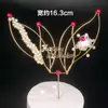 Día de San Valentín Chino Venta al por Mayor Corona Adornos para Decoración de Pasteles de Cumpleaños Cisne Encaje Perla Accesorios para Decoración de Pasteles