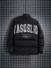 Chaqueta de Algodón de Invierno Nueva para Hombre Enbu, Engrosada y Cálida, Cuello Alto, Corte Holgado, Casual y Versátil, Chaqueta Acolchada Juvenil para Hombre