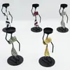 Ornamento Suporte de Vela de Ferro Forjado Estilo Retrô de Uma Mão, Decoração Criativa para Casa para Montagem de Jantar Romântico à Luz de Velas, Decoração de Mesa de Jantar