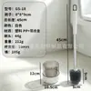 Cepillo para inodoro de mango largo sin puntos ciegos, un juego de cepillos súper efectivos para limpiar inodoros, montado en la pared con una base
