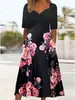 On01187 em Estoque Outono e Primavera 2024 Nova Moda Feminina Transfronteiriça Vestido Elegante de Comprimento Médio com Estampa de Borboleta