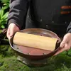 Fatias de Carne Fresca, Carne Mármore (Snowflake Beef), Prato com Gelo Seco, Carne Famosa da Internet de Nove Segundos, Montagem Artística com Efeito de Fumaça de Restaurante de Hot Pot Estilo Montanha