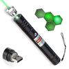 Linterna Láser de Carga Directa USB Luz Verde Cielo Estrellado Indicador de Punto Único de Venta Bolígrafo Láser de Largo Alcance Alta Potencia 701