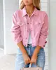 Ropa de Mujer de Comercio Exterior Transfronteriza Europea y Americana Temu2025 Chaqueta de Mezclilla Nueva de Primavera Amazon Chaqueta de Mujer Top de Manga Larga