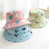 Chapéu de Pescador de Verão Infantil para Meninos e Meninas, Chapéu de Sol com Desenho Animado, Chapéu de Coelho Fino de Malha Respirável com Aba Larga