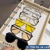 Gafas de sol marrones de montura negra para hombre, sensación de alta gama, rufián guapo, pueden combinar con gafas de miopía de montura grande, cara grande, cara pequeña, gafas de sol protectoras solares