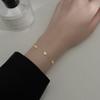 Pulsera de Plata Nalan s925 Geométrica Redonda Ins Diseño de Nicho Disco Lujo Ligero Avanzado Diamante Adorno de Mano S4891