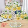 Árbol de manzana de cristal, joyería creativa para el hogar, adornos decorativos para sala de estar, pasillo, mueble de TV, vitrina para vinos, manualidades, decoraciones.